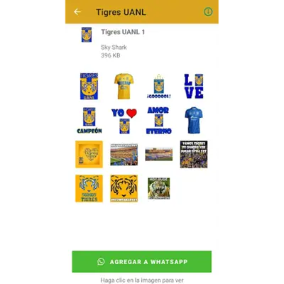 Tigres UANL Stickers android App screenshot 1